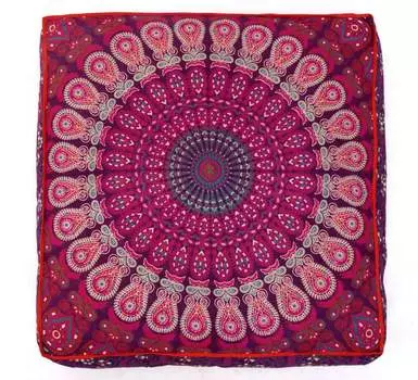 Чехол для напольной подушки, Floor Pillow Cover Pink, Handmade, произв. MYINDIA