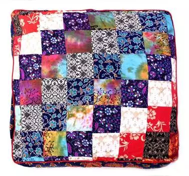 Чехол для напольной подушки, Floor Pillow Cover Patchwork, Handmade, произв. MYINDIA