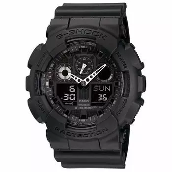 Черные аналогово-цифровые мужские часы, Black Analog-Digital Men's Watch, произв. Casio
