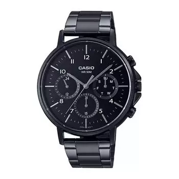 Черные аналоговые мужские часы, Black Analog Men's Watch, произв. Casio