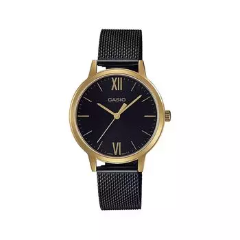 Черные аналоговые женские часы, Black Analog Women's Watch, произв. Casio