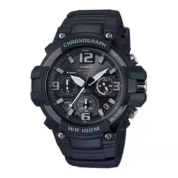 Черные мужские часы аналоговые, Black Analog Men's Watch, произв. Casio