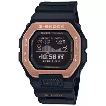 Черные спортивные мужские часы, Black G-Lide Connect Men's Watch, произв. Casio