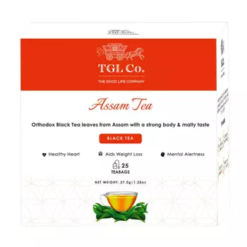Черный чай Ассам (25 пак, 1,5 г), Assam Black Tea, произв. TGL Co.