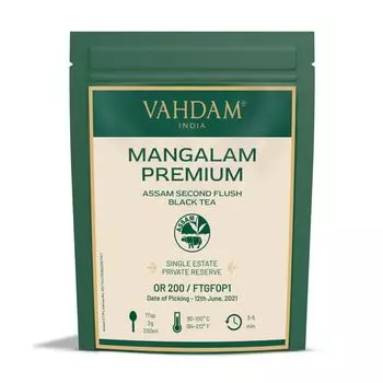 Черный чай Ассам Мангалам Премиум (100 г), Mangalam Premium Assam Black Tea, произв. VAHDAM