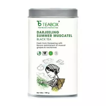 Черный чай Дарджилинг Летний Мускатель (100 г), Darjeeling Summer Muscatel Black Tea, приозв. Teabox
