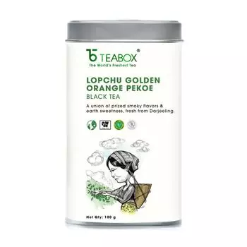 Черный чай Дарджилинг Лопчу Голден Оранж Пеко (100 г), Darjeeling Lopchu Golden Orange Pekoe Black Tea, произв. Teabox