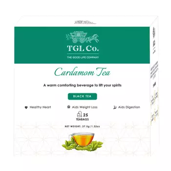 Черный чай с Кардамоном (25 пак, 1,5 г), Cardamom Black Tea, произв. TGL Co.