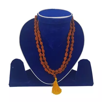 Четки из Рудракши (3 мукхи), Rudraksha Mala 3 mukhi (108+1 beads), произв. Divya Shakti