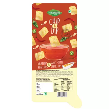 Чипсы с Халапеньо со Сладким соусом чили (80 г), Jalapeno Pita Chips with Sweet Chilli Garlic Dip, произв. Wingreens Farms