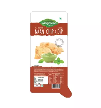 Чипсы Тез Тандури с Мятным соусом (80 г), Tez Tandoori Naan Chips With Pudina Dip, произв. Wingreens Farms