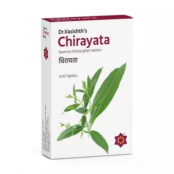 Чираята (30 таб, 600 мг), Chirayata, произв. Dr. Vasishth’s