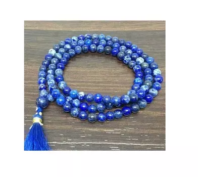 Чётки из Афганского Лазурита, Lapis Lazuli (Lajwart) Mala, произв. Kalyan Puja