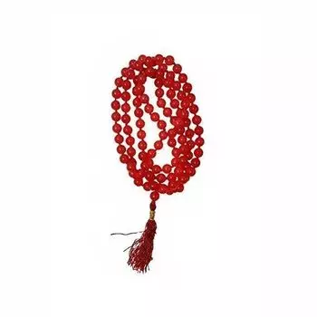 Чётки из Красного Агата: для гармонизации Марса (108 шариков), Red Hakik (Agate) Mala For Mangal (Mars) Strengthening, произв. Kalyan Puja