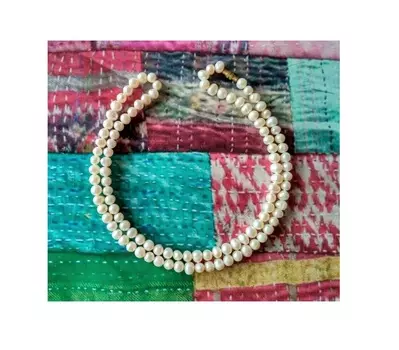 Чётки из Натурального Жемчуга (108 шариков), Moti Natural Pearl Mala - Round, произв. Kalyan Puja