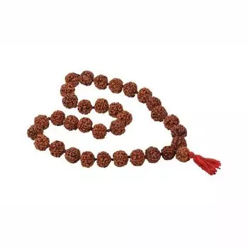 Чётки из Рудракши (5 мукхи), Rudraksha Mala Nepal Premium (54 beads), произв. Kalyan Puja