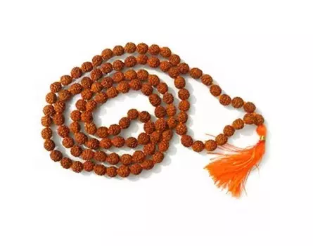 Чётки из Рудракши (7 мукхи), 7 Mukhi Rudraksha Mala (108 beads), произв. Kalyan Puja