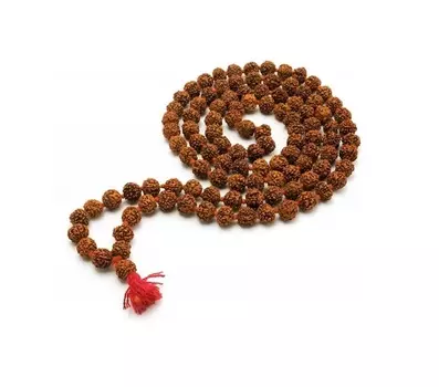 Чётки из Рудракши (7 мукхи), Rudraksha Mala Certified Nepal (54 beads), произв. Kalyan Puja
