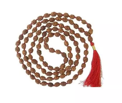 Чётки из Рудракши сертифицированные (2 мукхи), Rudraksha Mala Certified (108 beads), произв. Kalyan Puja