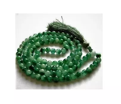 Чётки из Жадеита (108 шариков), Green Jade Mala (Margaj Rosary), произв. Kalyan Puja