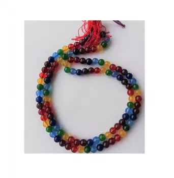 Чётки с камнями для 7 чакр, 7 Chakra Gemstone Mala Rosary, произв. Kalyan Puja
