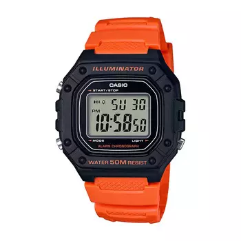 Цифровые часы унисекс оранжевого цвета, Orange Digital Unisex Watch, произв. Casio