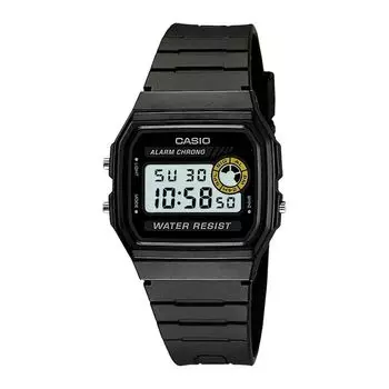 Цифровые унисекс черные часы, Black Digital Unisex Watch, произв. Casio