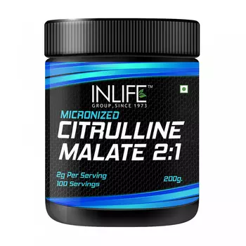 Цитруллин Малат (200 г), Citrulline Malate, произв. INLIFE