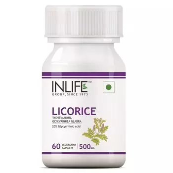 Cолодка (60 кап, 500 мг), Licorice, произв. INLIFE