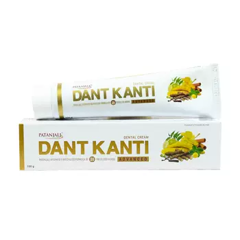 Дант Канти: зубная паста на основе 26 трав (100 г), Dant Kanti Advanced Toothpaste, произв. Patanjali