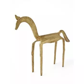 Декоративная металлическая лошадь большая, Латунь, Iron Horse Brass Big, произв. John Molly Decor&Gifts