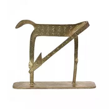 Декоративный металлический жираф, Латунь, Iron Ziraf Neck Down Brass, произв. John Molly Decor&Gifts