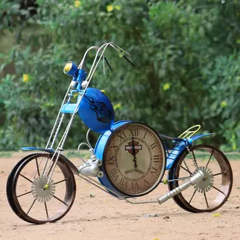 Декоративный мотоцикл-часы, Decoratory Bike Blue, произв. MYINDIA