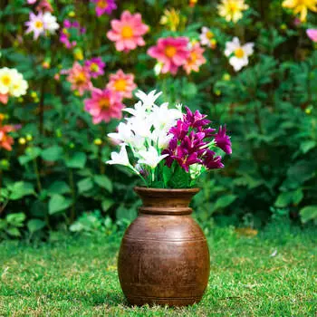 Деревянная ваза, Wooden Vase Round, Handmade, произв. MYINDIA