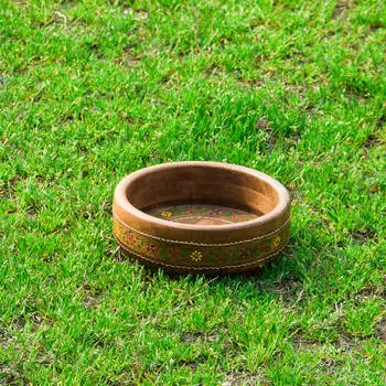 Деревянное блюдо, Wooden Vase, handmade, произв. MYINDIA