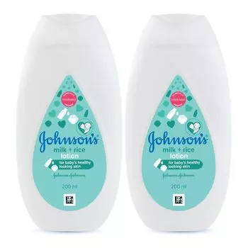 Детский лосьон с Молоком и Рисом (2 х 200 мл), Milk + Rice Lotion, произв. Johnson’s Baby
