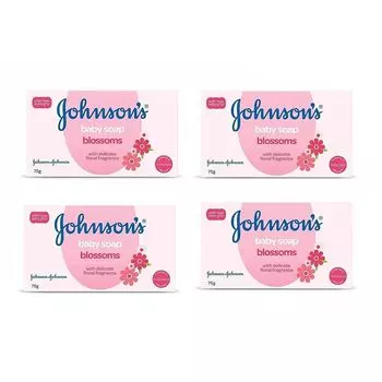 Детское цветочное мыло (4 x 75 г), Baby Soap Blossoms, произв. Johnson’s Baby