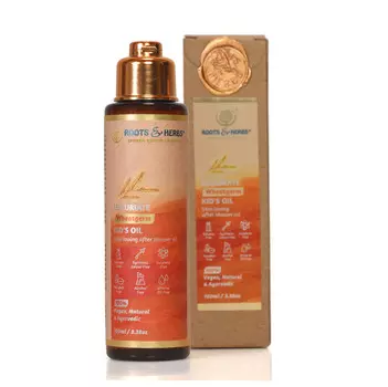 Детское масло после купания с Зародышами Пшеницы (100 мл), Luxuriate Wheatgerm Kid's After Shower Oil, произв. Roots & Herbs