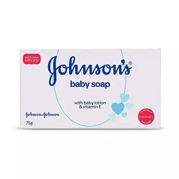 Детское мыло с лосьоном и Витамином Е (75 г), Baby Soap with Baby Lotion & Vitamin E, Johnson’s Baby