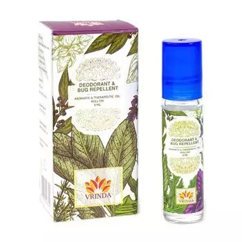 Дезодорант и репеллент от насекомых (8 мл), Deodorant & Bug Repellent, произв. Vrindaam