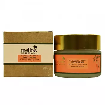 Дневной крем для лица с Алоэ вера: для защиты от солнца (50 мл), Day Cream With Sun Protection, произв. Mellow