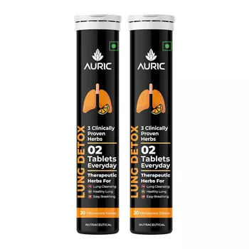 Добавка для детокса легких (2 x 20 таб, 4 г), Lung Detox, произв. Auric