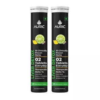 Добавка для детокса печени (2 x 20 таб, 3,8 г), Liver Detox, произв. Auric