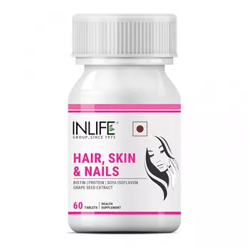 Добавка для волос, кожи и ногтей (60 таб), Hair, Skin & Nails, произв. INLIFE