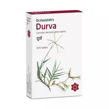 Дурва (30 таб, 600 мг), Durva, произв. Dr. Vasishth’s