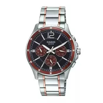 Двухцветные мужские часы с несколькими циферблатами, Two-Tone Multi-Dial Men's Watch, произв. Casio