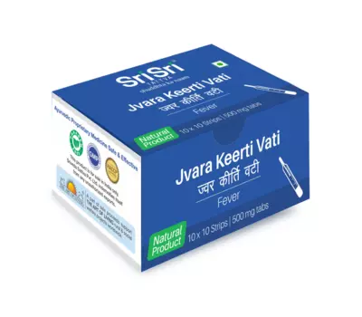 Джвара Кирти Вати (100 таб, 500 мг), Jvara Keerti Vati, произв. Sri Sri Tattva