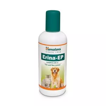 Ерина-ЕП: шампунь для кошек и собак от блох, клещей и вшей (200 мл), Erina-EP Shampoo, произв. Himalaya