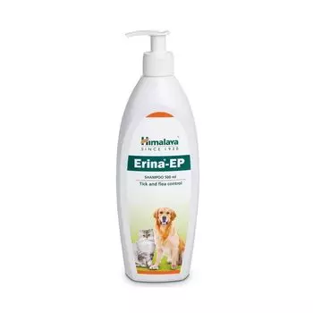 Ерина-ЕП: шампунь для кошек и собак от блох, клещей и вшей (500 мл), Erina-EP Shampoo, произв. Himalaya