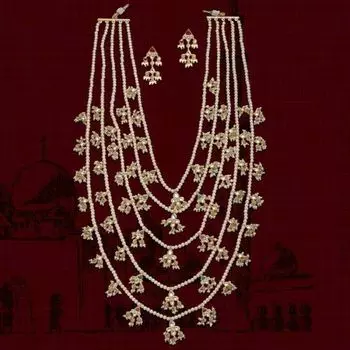 Estele 24 Carat Gold plated Regal Pearl And Kundan Panchlada